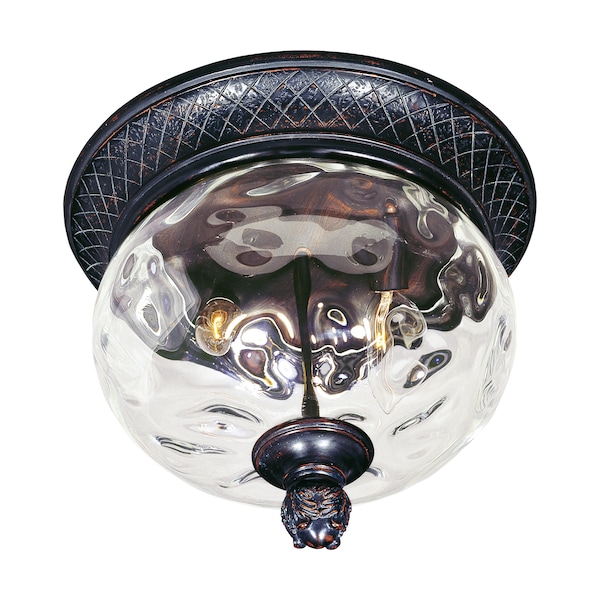 Maxim Lighting Carriage House 2-Lght 12" Wide Oriental Brnz Outdoor Flush Mount Lght 3429WGOB - main